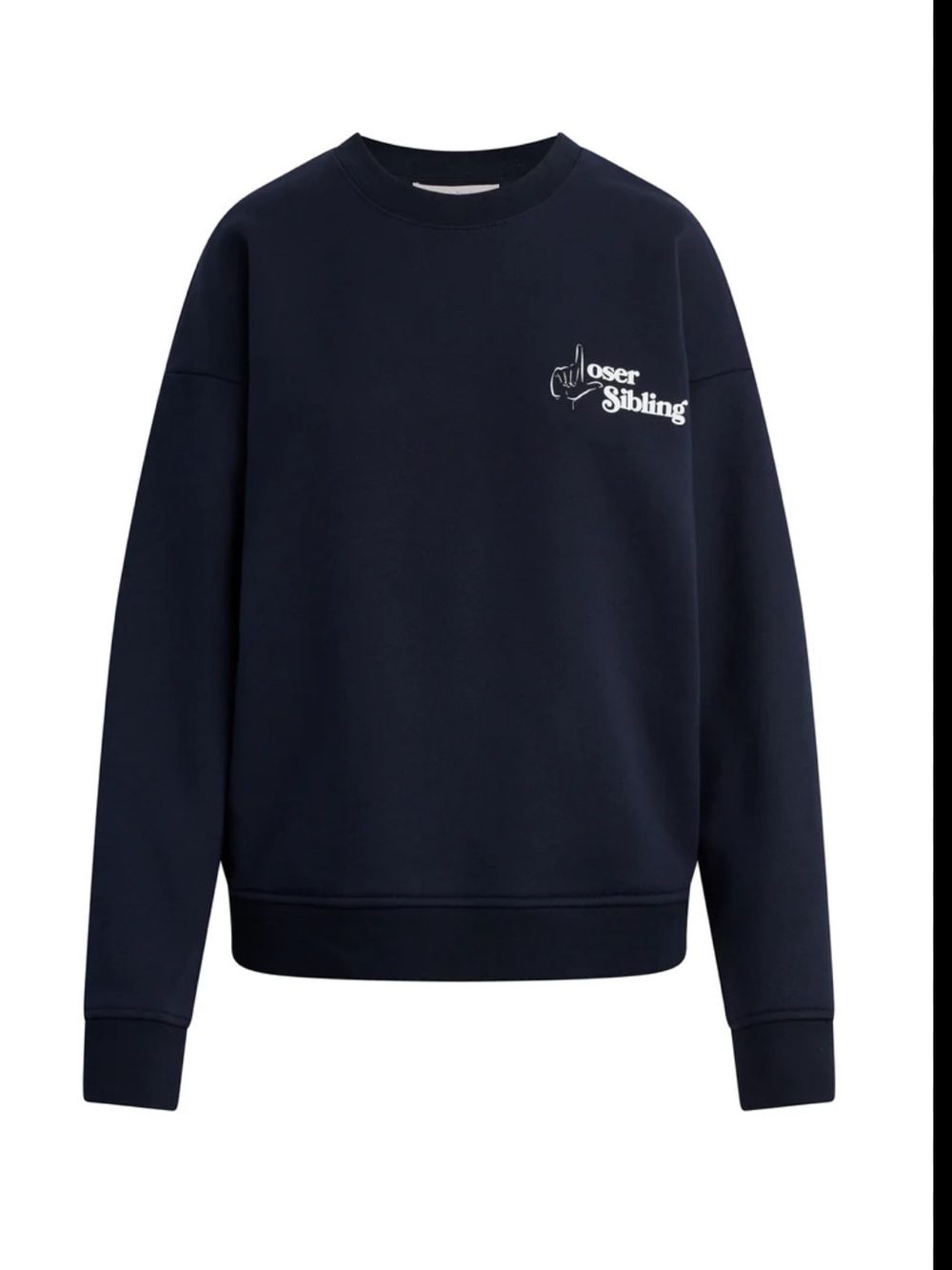 Favorite Daughter X Nobody Wants This Loser Sibling Navy Crewneck Sweatshirt M